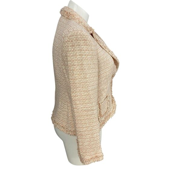 Style & Co Blazer Womens 16 Peach Tweed Jacket Career Professional Work Office - Picture 12 of 15